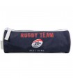 Trousse scolaire ronde Phileas Bleu Rugby