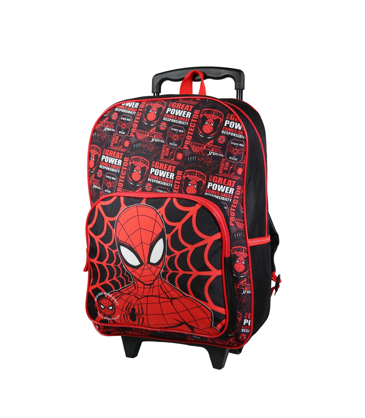 Sac à dos à roulettes Marvel Spider-Man Noir Toile d'araignée