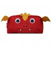 Trousse scolaire rectangulaire 3D Dragon Kids Rouge