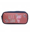 Trousse scolaire rectangulaire Lili Lou Chat Rose Bagtrotter